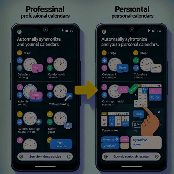 Comment synchroniser automatiquement vos agendas professionnels et personnels sur un Google Pixel 4a 5G?